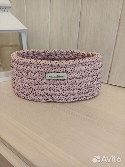 Корзина ручной работы. Корзина вязаная