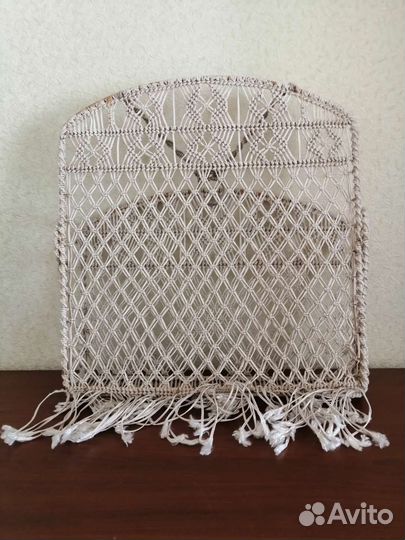 Винтажная газетница, макраме