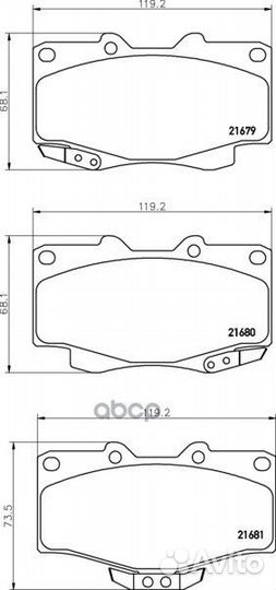 Колодки тормозные дисковые перед NP1003 nisshinbo
