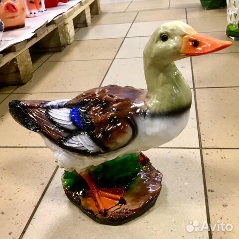 Фигура садовая Утка 33*37см гипс