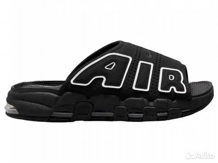 Nike Air More Uptempo Slides Black