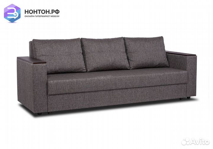 Диван еврокнижка Атланта темно-серый