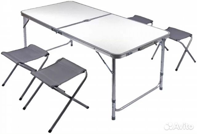 Стол походный складной и 4 стула