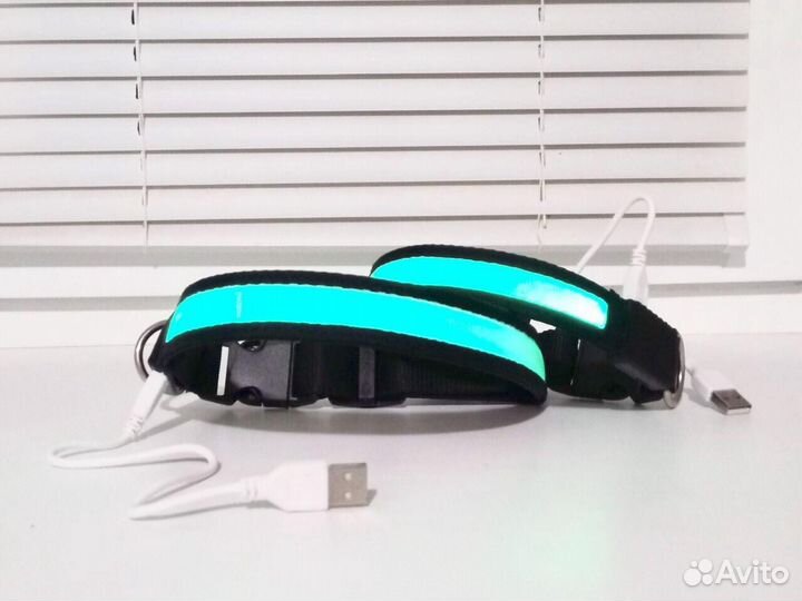 LED Светящийся Ошейник с USB зарядкой