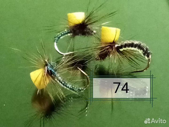 Мушки для нахлыста. Бокоплав. Мокрые мушки. Сухие