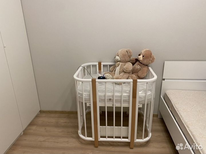 Кроватка трансформер детская LUX+бортики