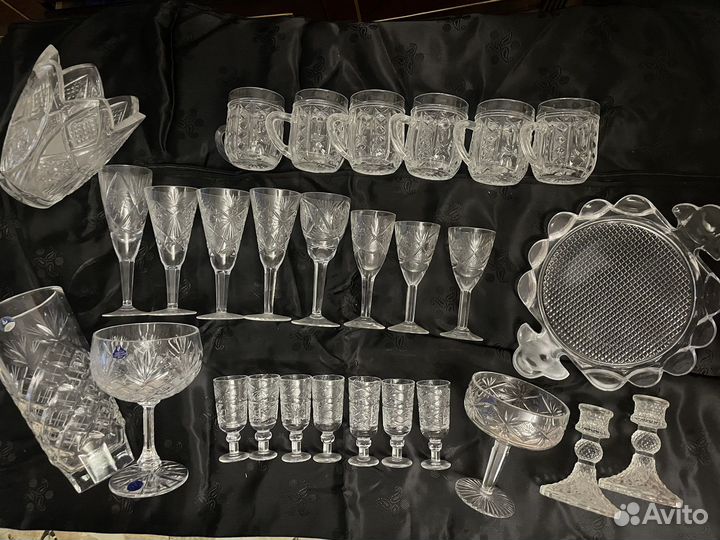 Фужеры хрустальные СССР, вазы, криманки