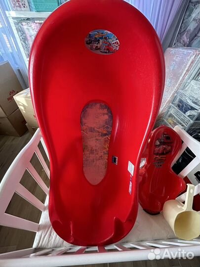 Ванночка для купания с горкой и ковшом