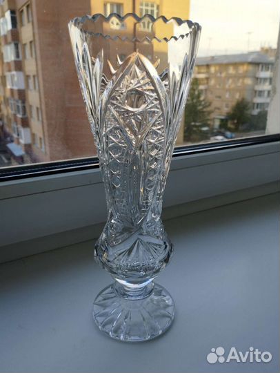 Вазы хрусталь Bohemia для цветов новые (10 шт)