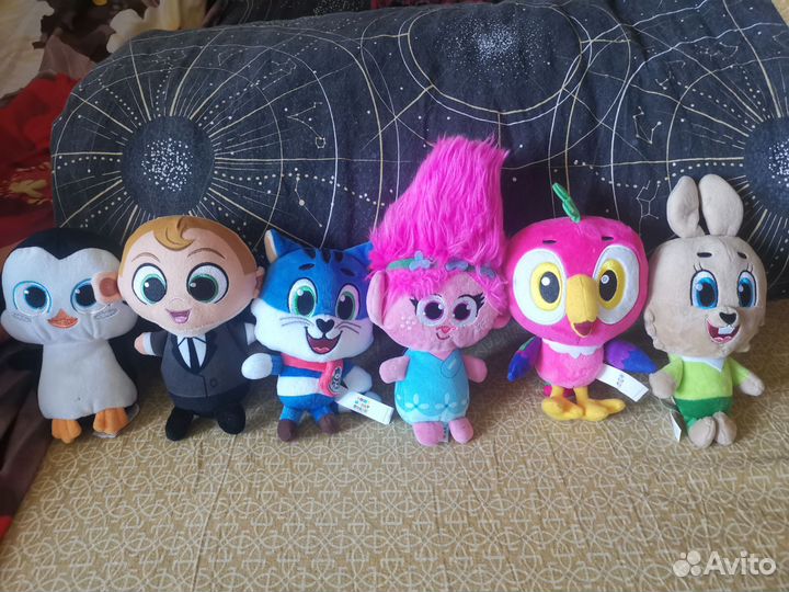 Игрушки из мультфильмов, коллекция из магнита