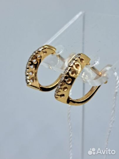 Серьги с фианитами