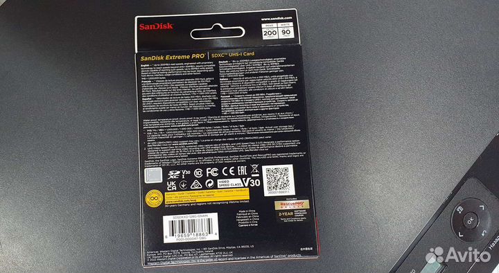 Карта памяти SanDisk Extreme PRO 128GB 200/90