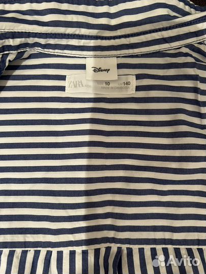 Рубашка zara для девочки 140