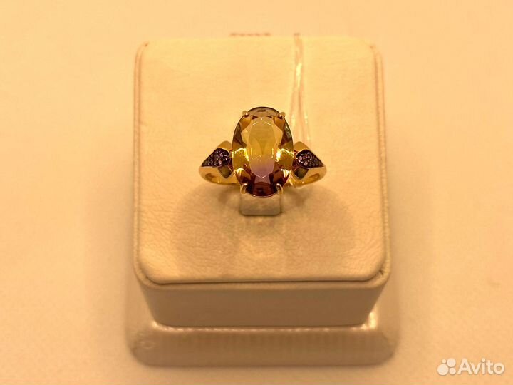 Золотое Кольцо с аметрином 585* (Мармелад)