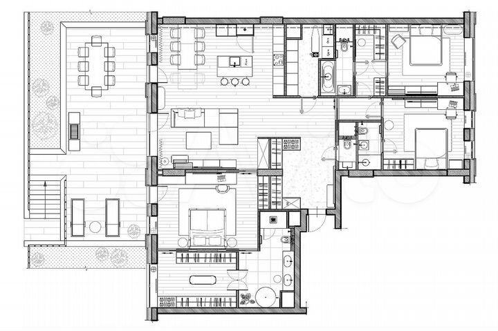 4-к. квартира, 225,9 м², 2/28 эт.