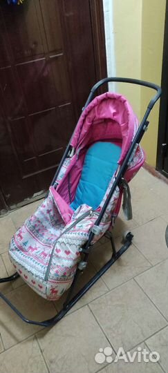 Детские санки коляска Ника Умка 3