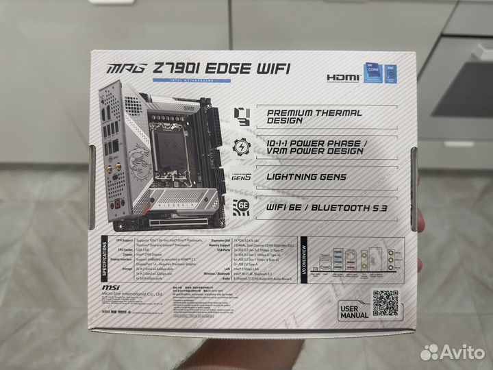 Msi mpg z790i edge wifi ddr5 материнская плата
