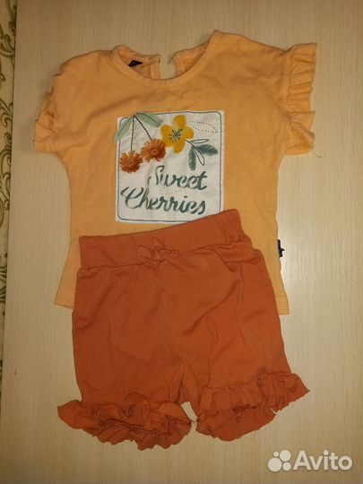 Вещи пакетом на девочку 68 74 80