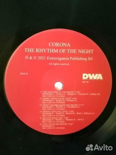 Винил Corona – The Rhythm Of The Night