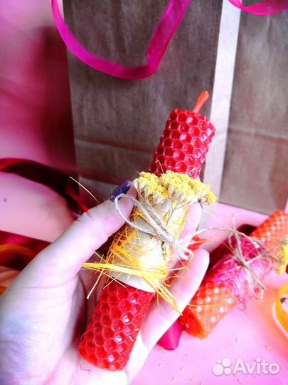 Подарок к Пасхе.Подарок ручной работы.Свечи вощина