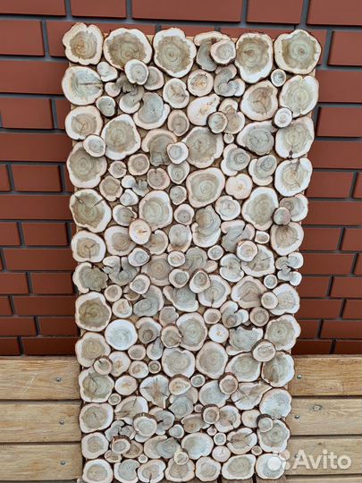 Панно из можжевельника, спилы можжевельника