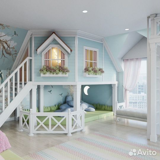 Детский игровой домик из дерева