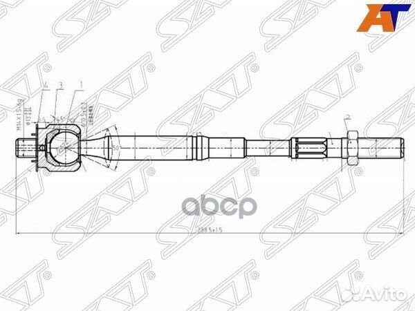 Тяга рулевая toyota corolla/allion/premio/matri