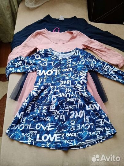 Платья 3 шт на девочку 3-4 года