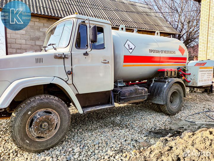 Заправка газгольдера. Доставка газа