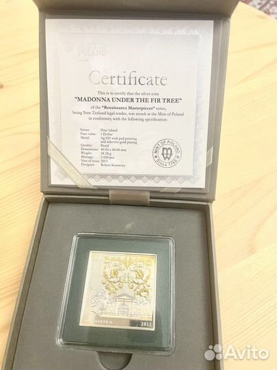 1 доллар 2013 Мадонна с младенцем под елями