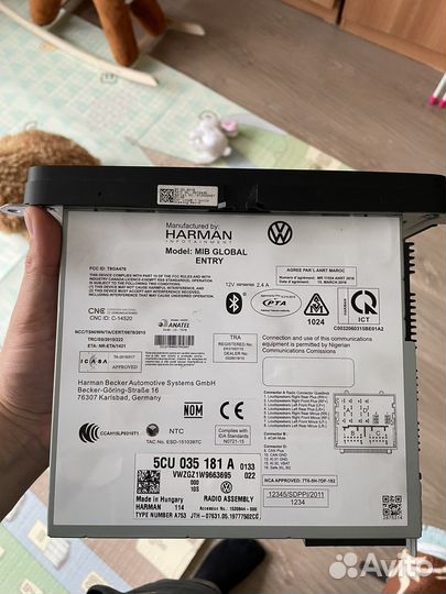 Магнитола vag 5 CU035181A