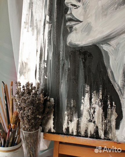 Интерьерная картина с поталью