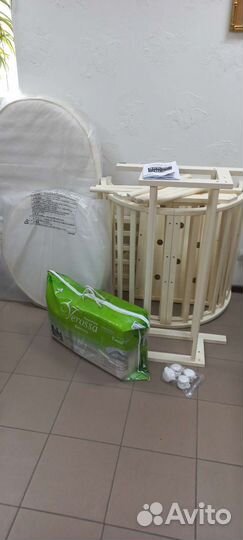 Кроватка 8в1 с маятником (весь комплект)