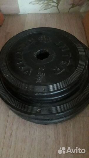 Штанга, гриф, блины бу