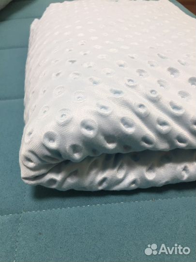 Ткань плюш-минки, светло-голубой