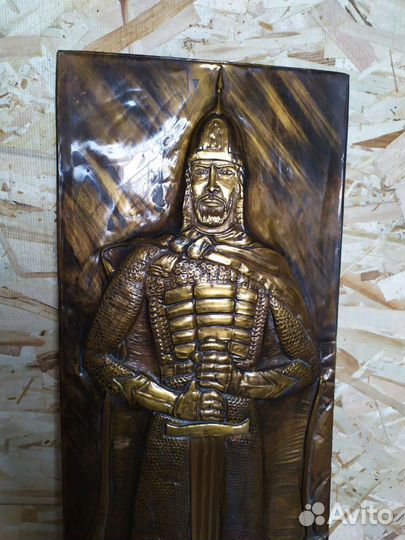 Картины чеканка ручная работа Александр Невский