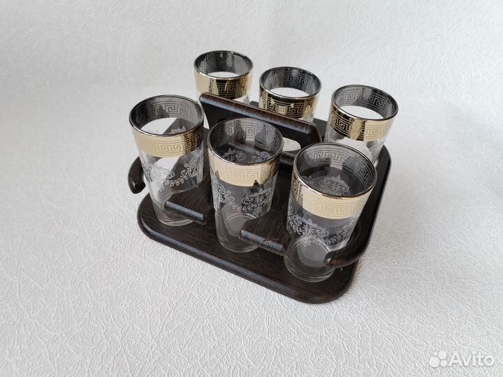 Набор стаканов с подставкой, подарочная упаковка