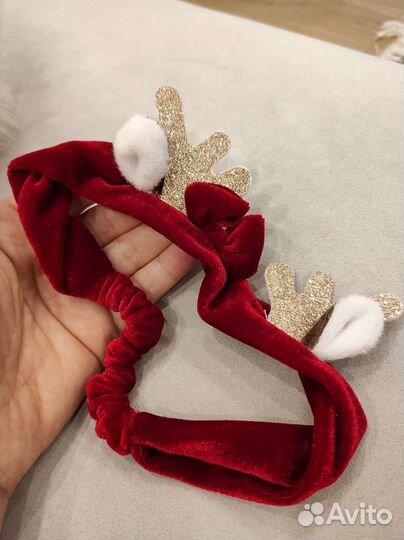 Повязка на голову новогодняя