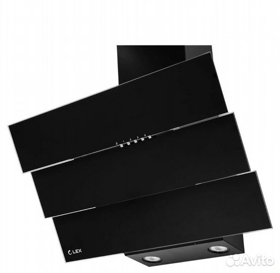 Наклонная кухонная вытяжка Lex RIO 600 black