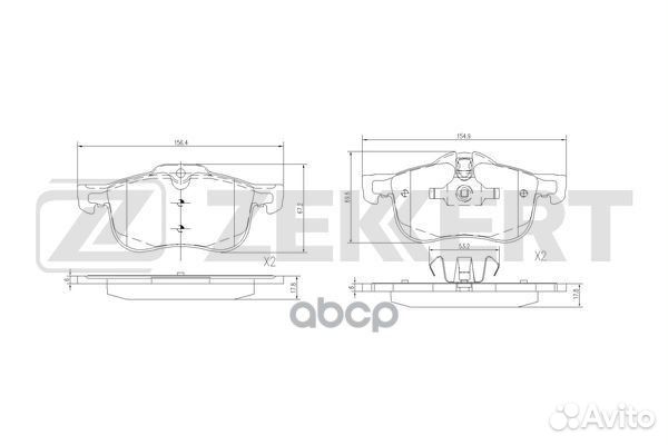 Колодки торм. диск. передн. Rover 75 (RJ) 99