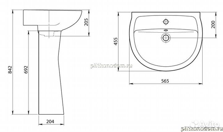 Santeri Версия 131115S0211B0 Умывальник с переливом крап салат