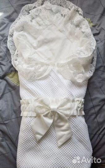 Конверт на выписку(весна-осень) Вязанный комбез