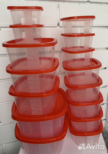 Контейнеры для еды и круп 15 шт новые