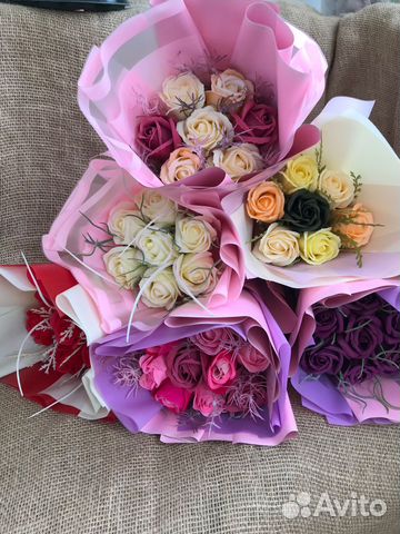 Букет из мыльных роз