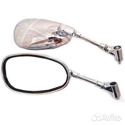 Зеркала d8 каплевидные объемные хром