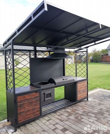 Мангалы Лофт с крышей