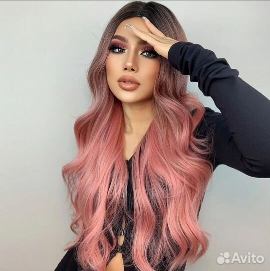 Парик розовый новый