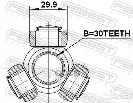 Трипоид renault megane II 02-08 2416-MEG Febest