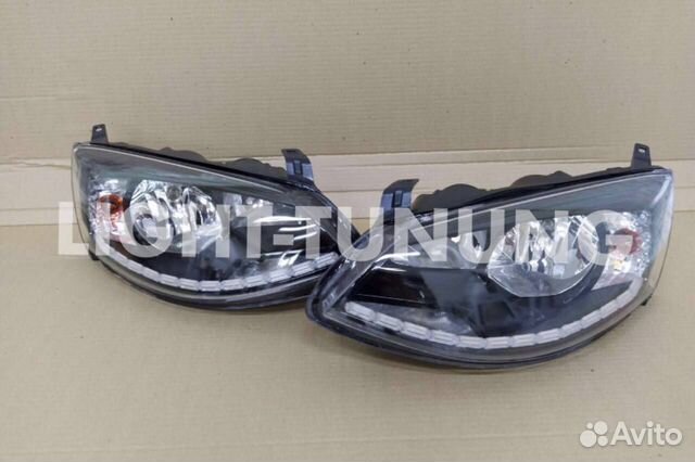 Фары Калина 2 с дхо и бегающим поворотником