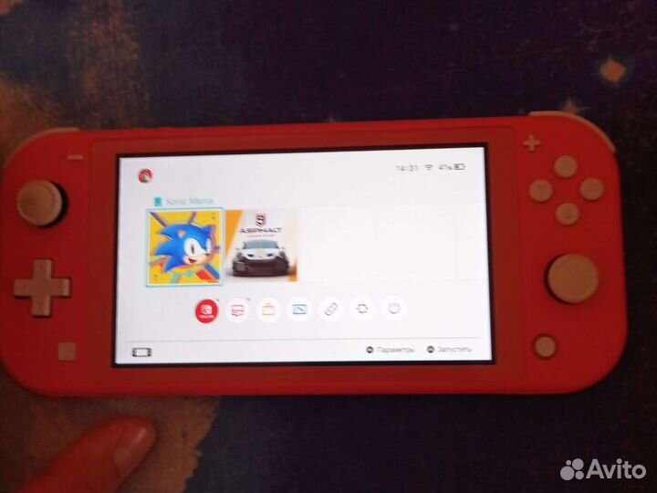 Nintendo switch lite коралловый с игрой
